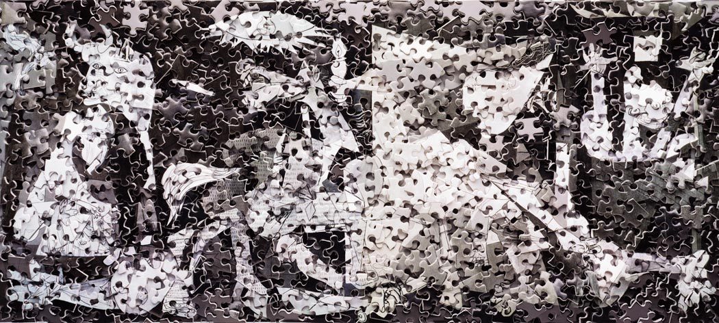 Vik Muniz, Guernica, after Picasso 