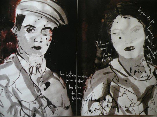 Poline Harbali, une histoire à Damas 5, peinture et encre de chine, plume, 2011