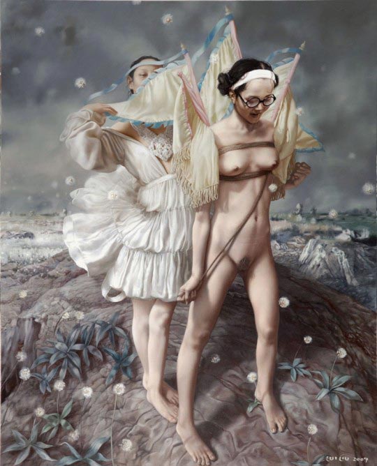 Lui Liu, Dandelion, 2007, oil on canvas, 152,4cm x 100cm 
