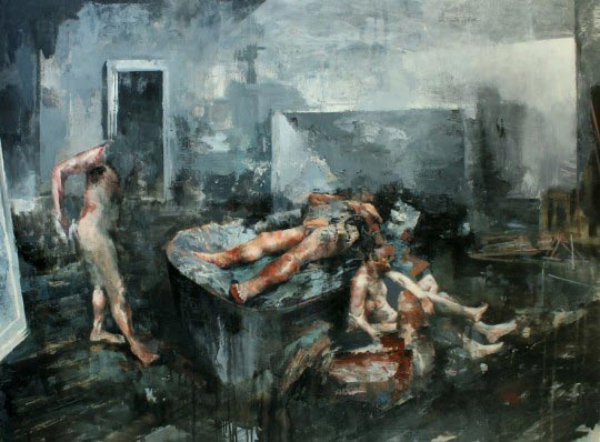 Julien Spianti, E quindi us immo a riveder le stelle, 2011, Oil on canvas, 130 x 97 cm, Private Collection, France