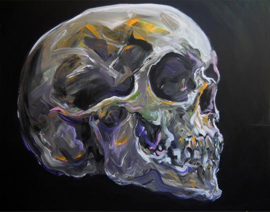 Fred  Calmets, LegoColorskull, 130 cm x 162 cm, Technique mixte, 2010