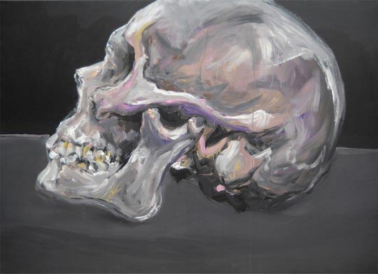 Fred Calmets, Rose vanité, 130 cm x 97 cm,  Technique mixte, 2010