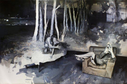 Julien Spianti, Guardami, 2012, Oil on canvas, 195 x 130 cm, Private collection, Lille