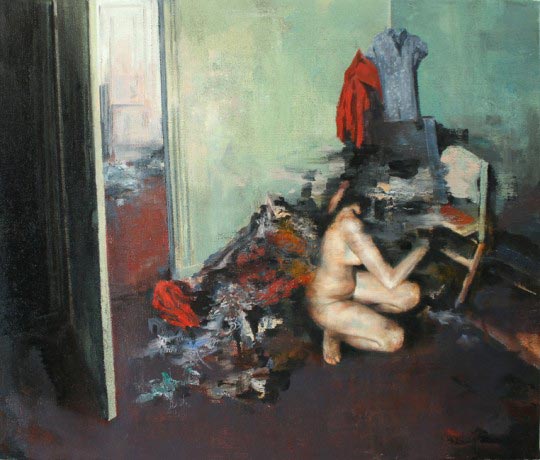 Julien Spianti, Retour à Nod, 2011, Oil on canvas, 60 x 50 cm, Private Collection, Brussels, Belgium