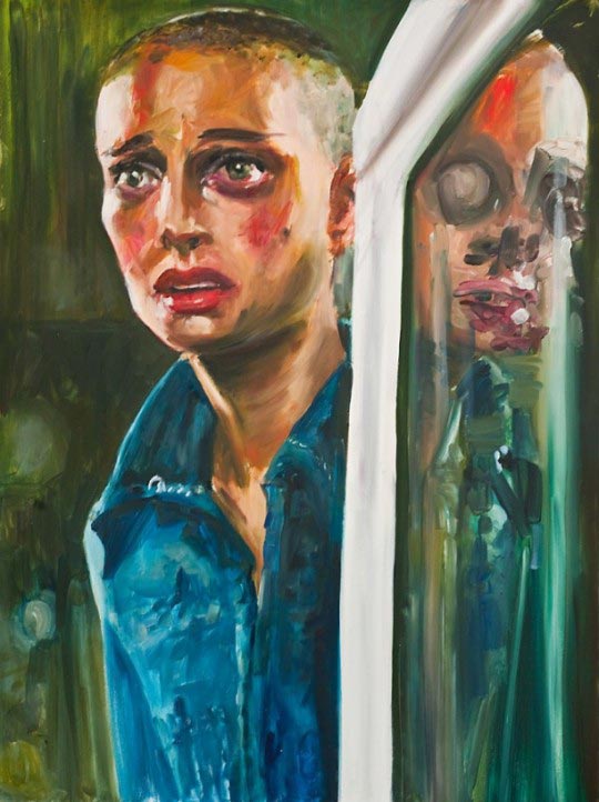 Dawn Mellor, Natalie Portman, 2010, Oil on canvas, 101.6 x 76.2 cm 