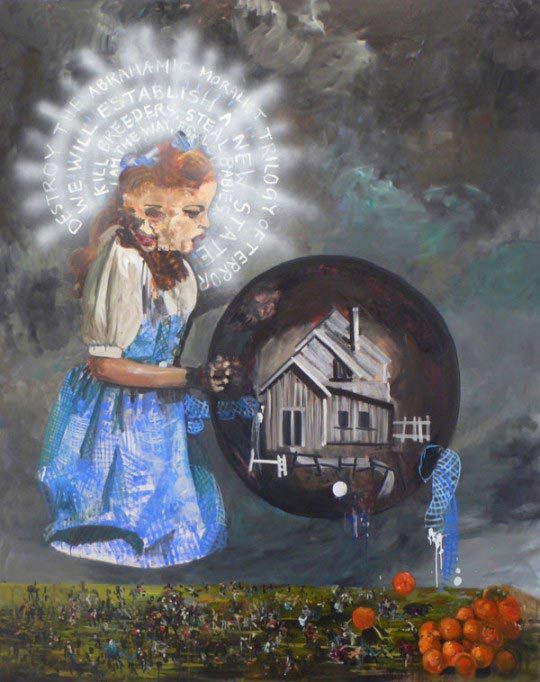 Dawn Mellor, Giant Dorothy, 2008, Oil on canvas, 304.08 x 243.84 cm 