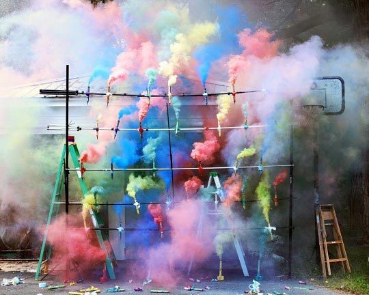 Olaf Breuning, 2011, SMOKE BOMBS 2