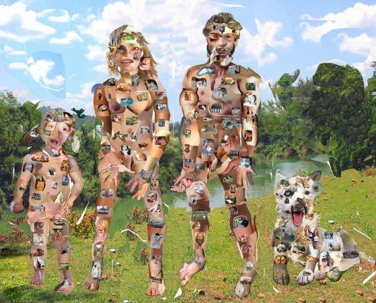 Olaf Breuning, 2007, COLLAGE FAMILY