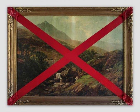 Chad Wys, Thrift Store Landscape With An X, 2010