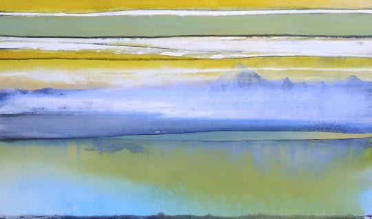 Marc Tanguy, Paysage Panoramique (Le bout du Monde), huile sur toile. 114x195cm. 2011