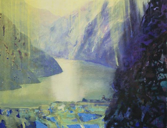 Marc Tanguy, Lac 2, huile sur toile. 114x146cm. 2009