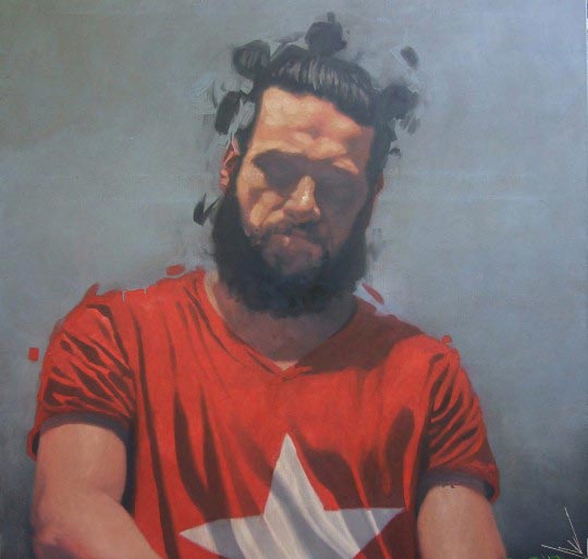 Thierry Carrier, sans titre (code 1247) huile sur toile, 150x150cm, 2012