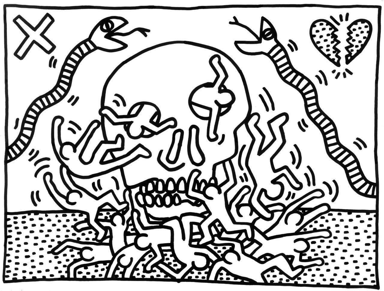 Keith Haring, snake, 1983