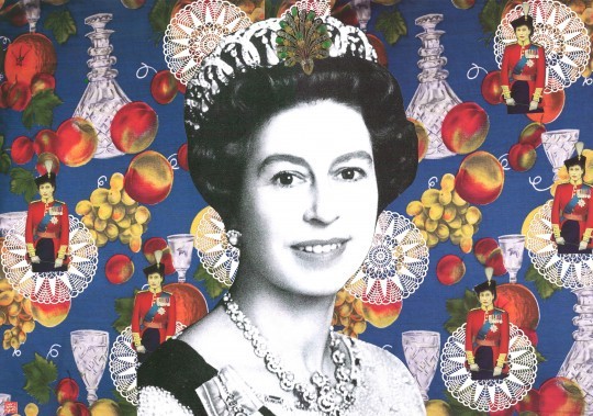 Afsoon, The Queen, collage et impression sur papier, edition de 8, 2011, 42x61cm 