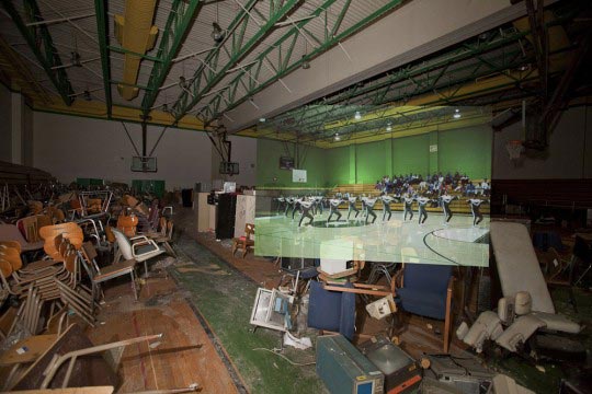 Detroit Urbex, Now and Then, the gymnasium