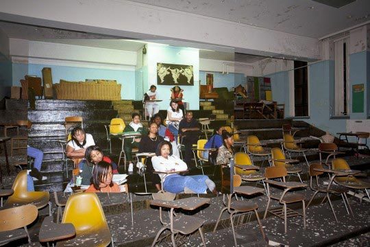 Detroit Urbex, Now and Then, The couch on the top left is actually still there today