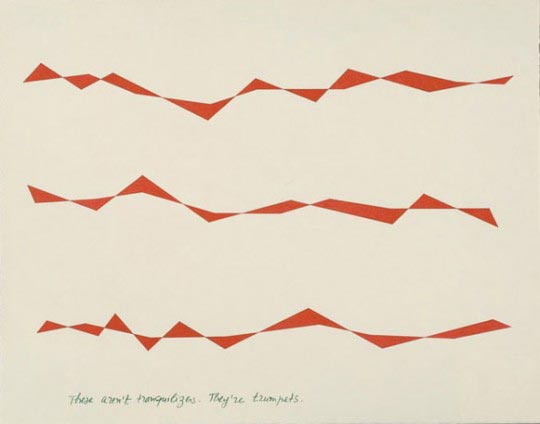 Guy de Cointet, Those aren’t tranquilizers, they're trumpets c.1982 