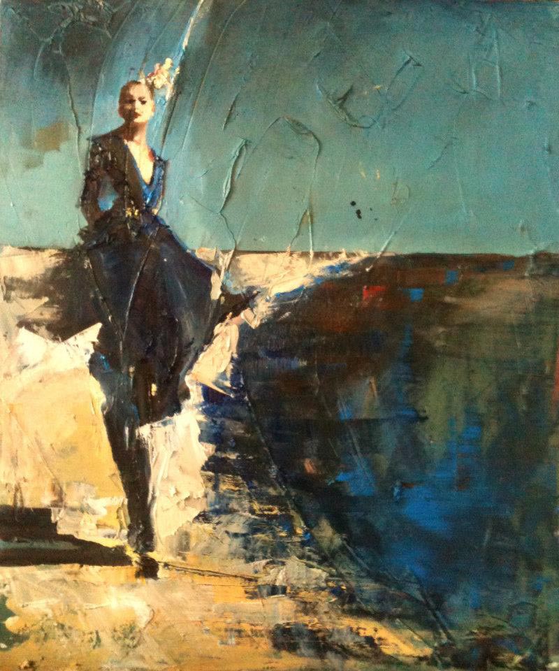 Nushka, Walking, huile sur toile, 45x55 cm, 2012 
