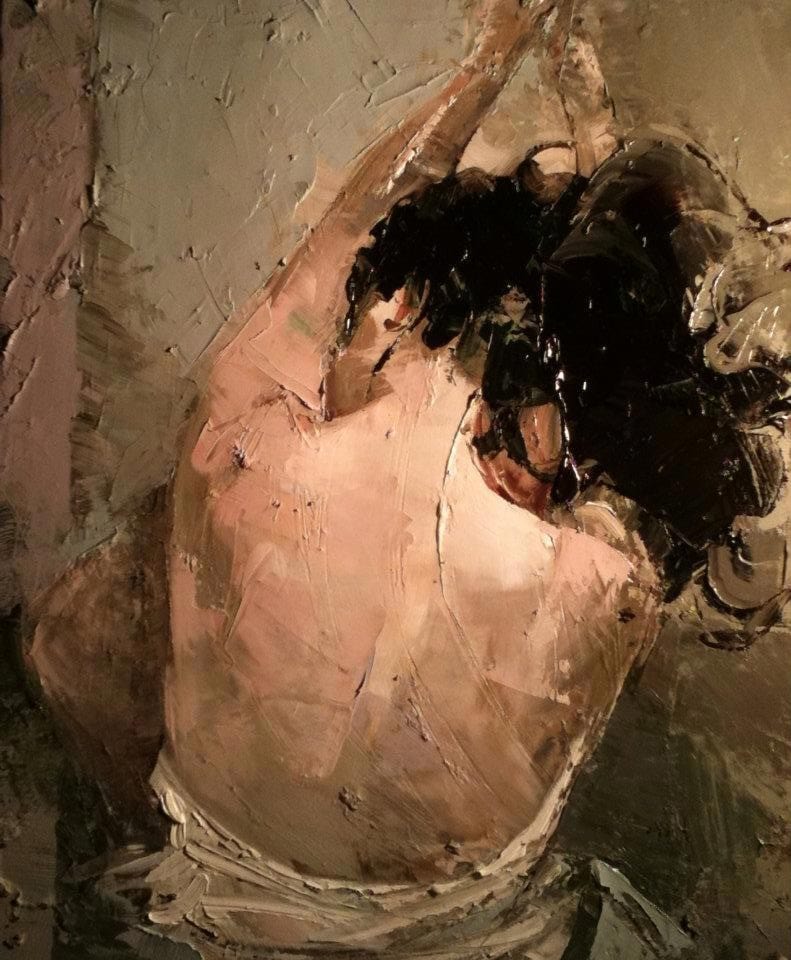 Nushka, Femme au bain, huile sur toile 45x65 cm, 2012 