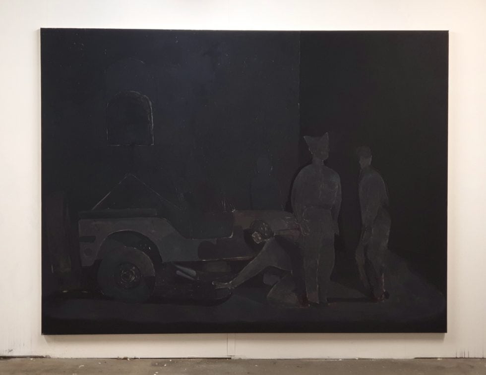 Lou Ros, Avant le test, 2020, Acrylic and pastel on canvas, 270x200 cm