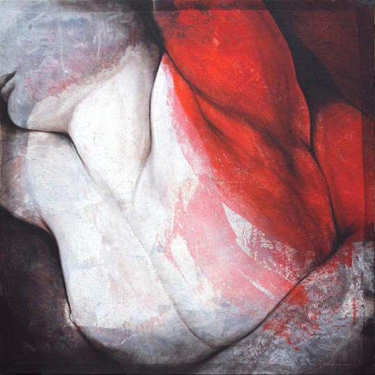 Etienne Gros, Face d'envol, acrylique sur toile, 120x120 cm ©
