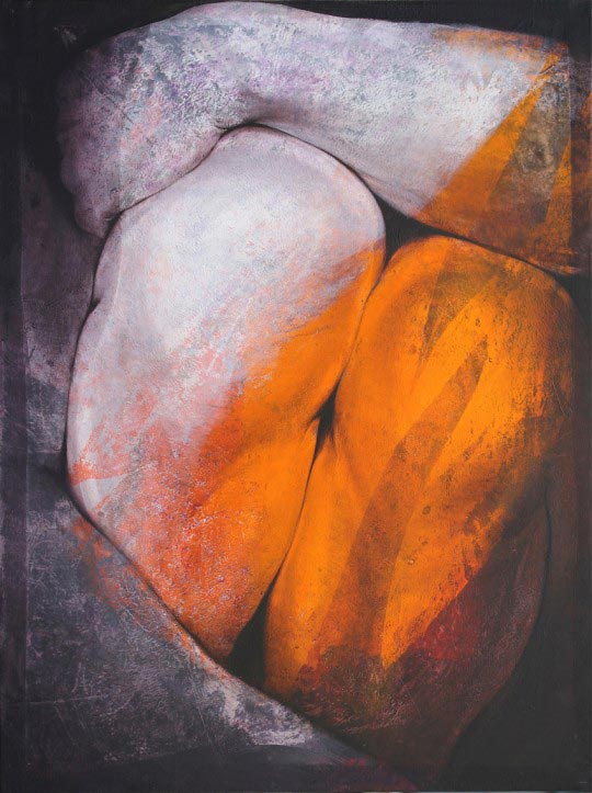 Etienne Gros, Triple genou, acrylique sur toile, 97x130 cm ©