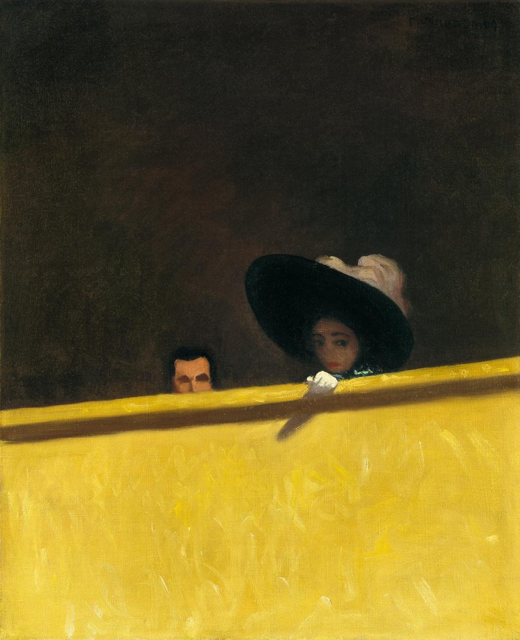 Félix Vallotton, La Loge de théâtre, le monsieur et la dame, 1909, huile sur toile, 46 x 38 cm. Suisse, collection particulière ©