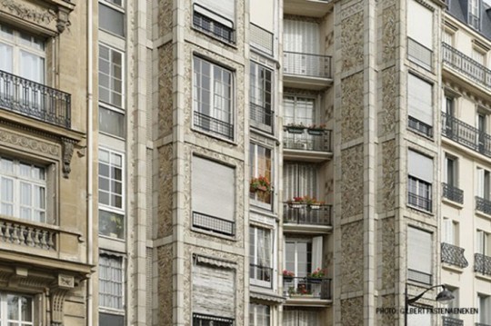 Façade de l’immeuble de la rue Franklin