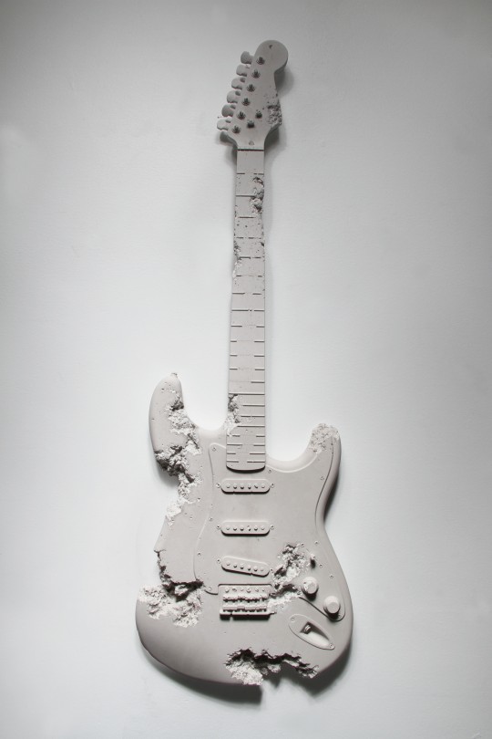 Daniel Arsham, Rose Quartz Eroded Guitar