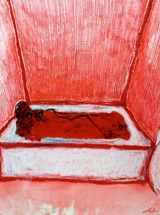 © Chiharu Shiota, Red Bath Tub