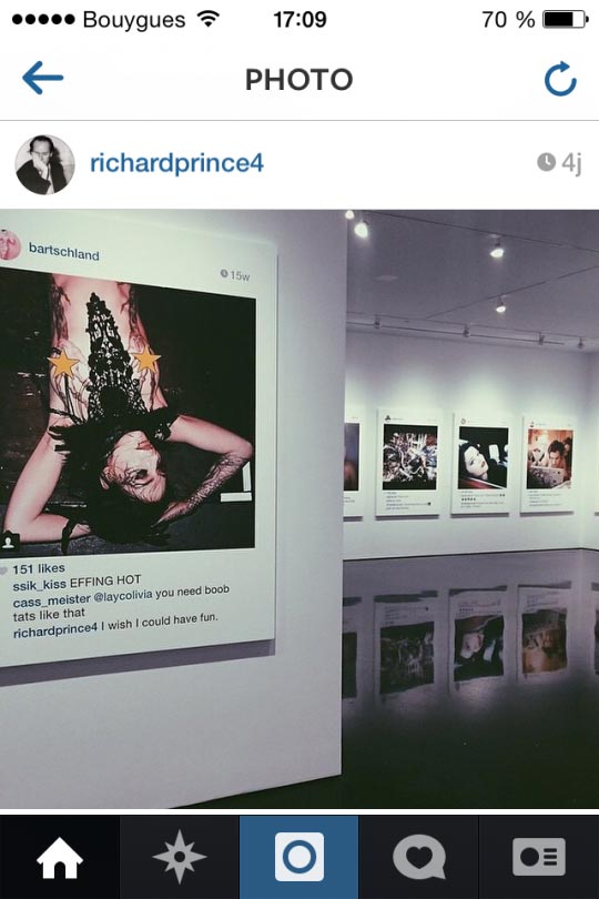 Richard Prince, Instagram