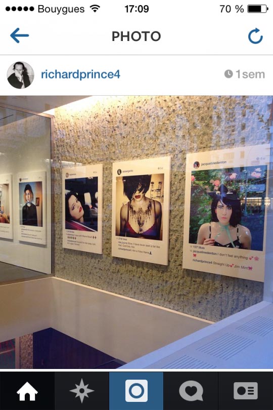 Richard Prince, Instagram