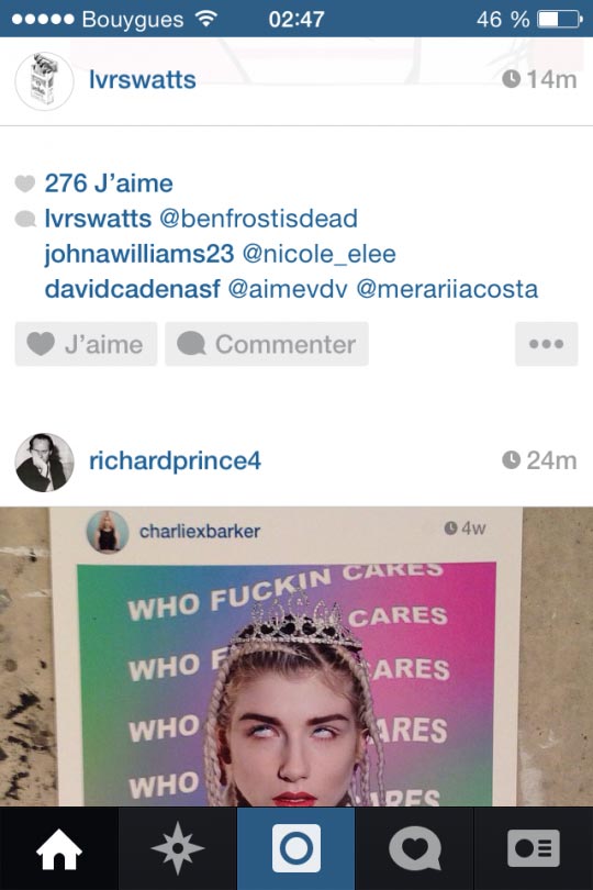 Richard Prince, Instagram