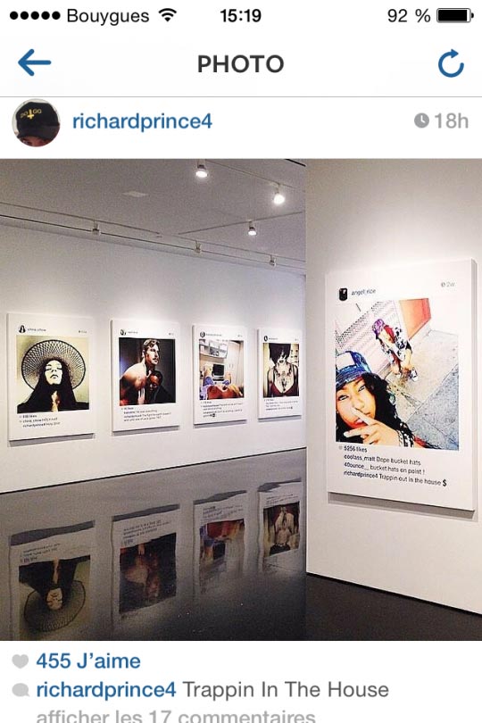 Richard Prince, Instagram