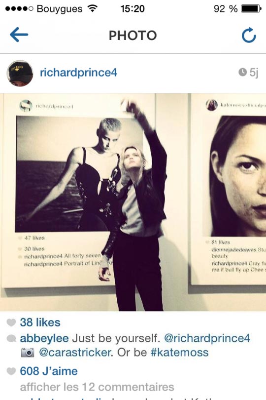 Richard Prince, Instagram