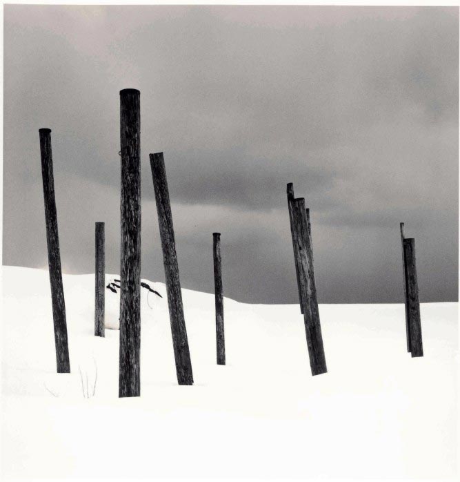 Michael Kenna, Seven Posts in Snow