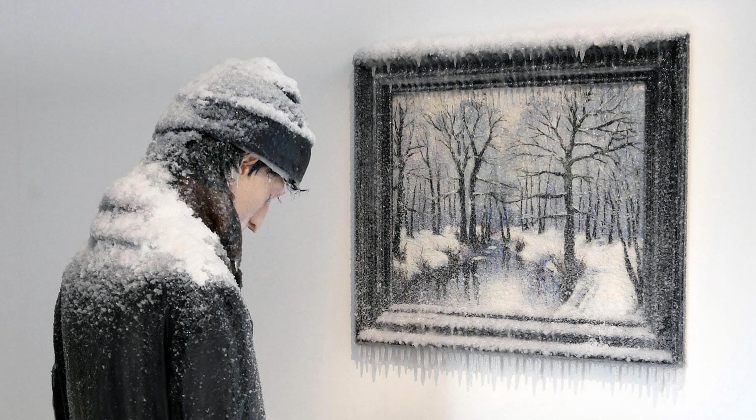 Laurent Pernot, Autoportrait face au tableau d'hiver