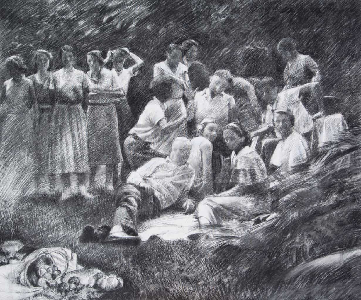 Miquel Wert, 16 figures, Hommage à Manet