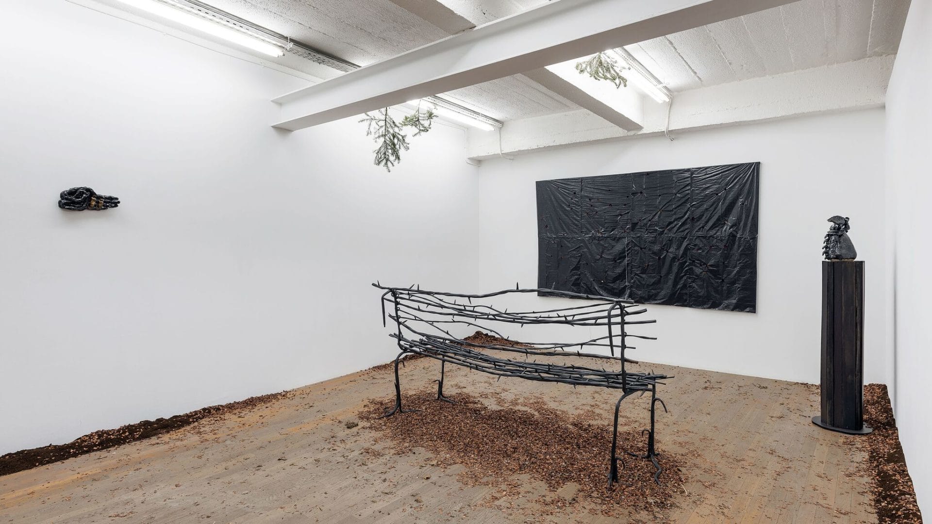 Florian Mermin, Caresse de forêt, vue d'exposition, 2019