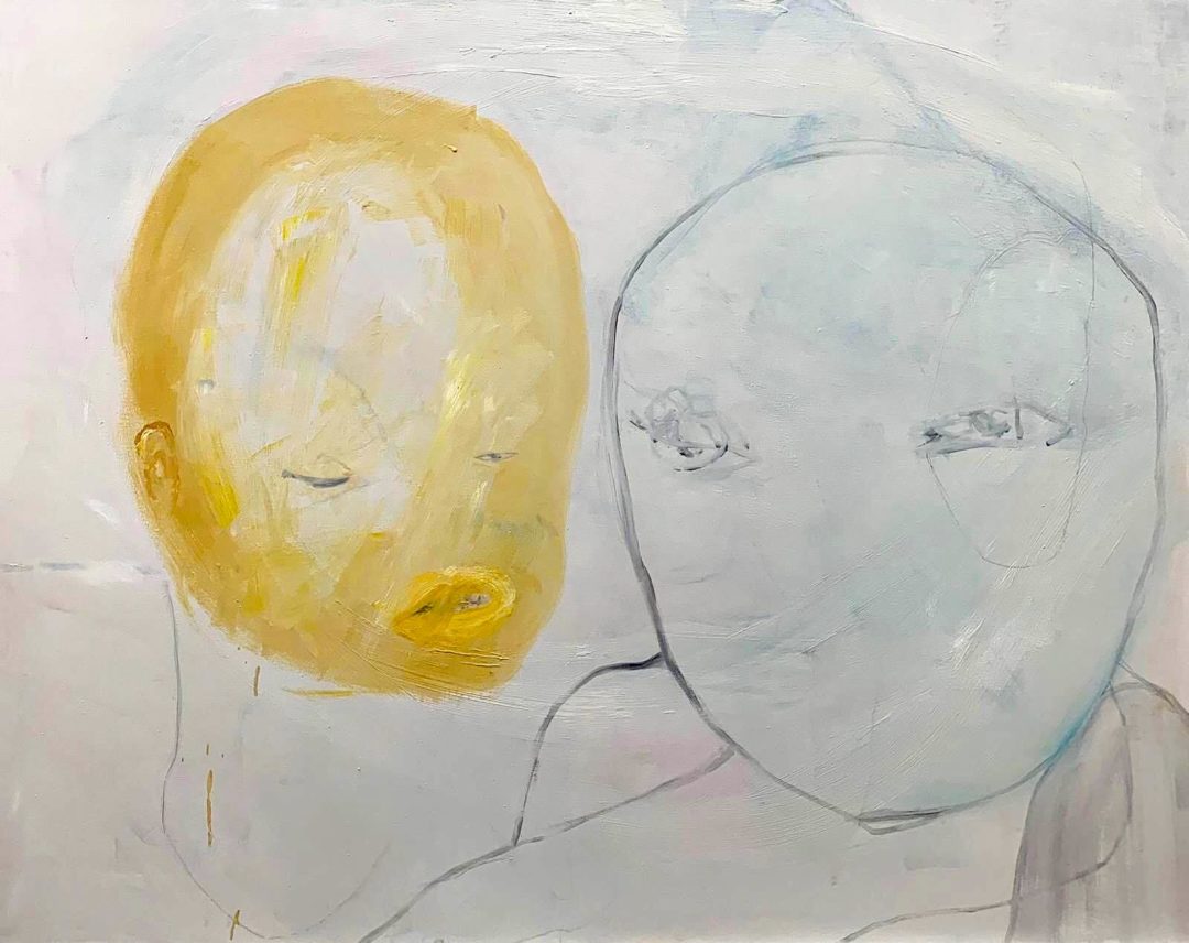 © Yesul LEE, Untitled, 140x110 cm, 2019, oil acrylic, chalk and pencil on canvas