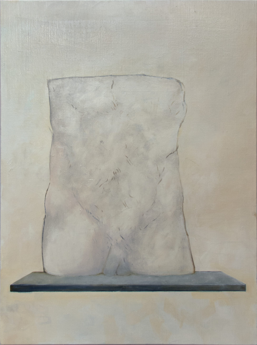 Benoît Blanchard, Epicentre, huile sur toile, 100 x 70 cm, 2019