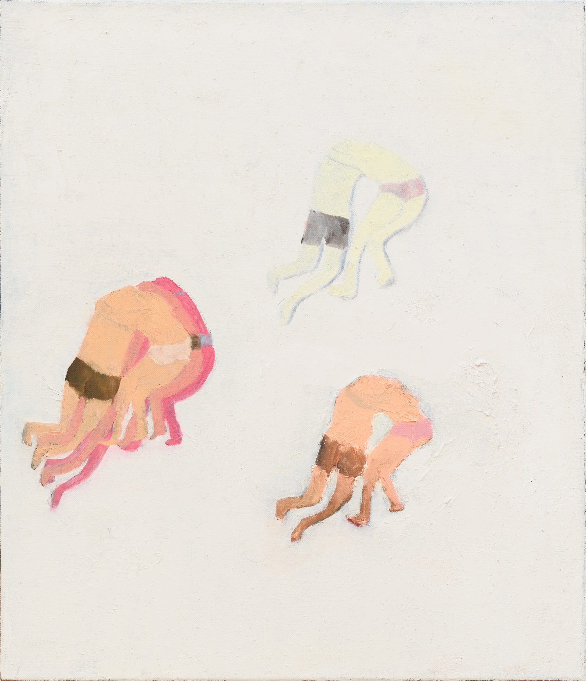 Marlon Wobst, FünfPaare (Cinq couples –Five couples), K51089, 70 x 60 cm, huile sur toile, 2019. Courtesy Marlon Wobst & Galerie Maria Lund, Paris.