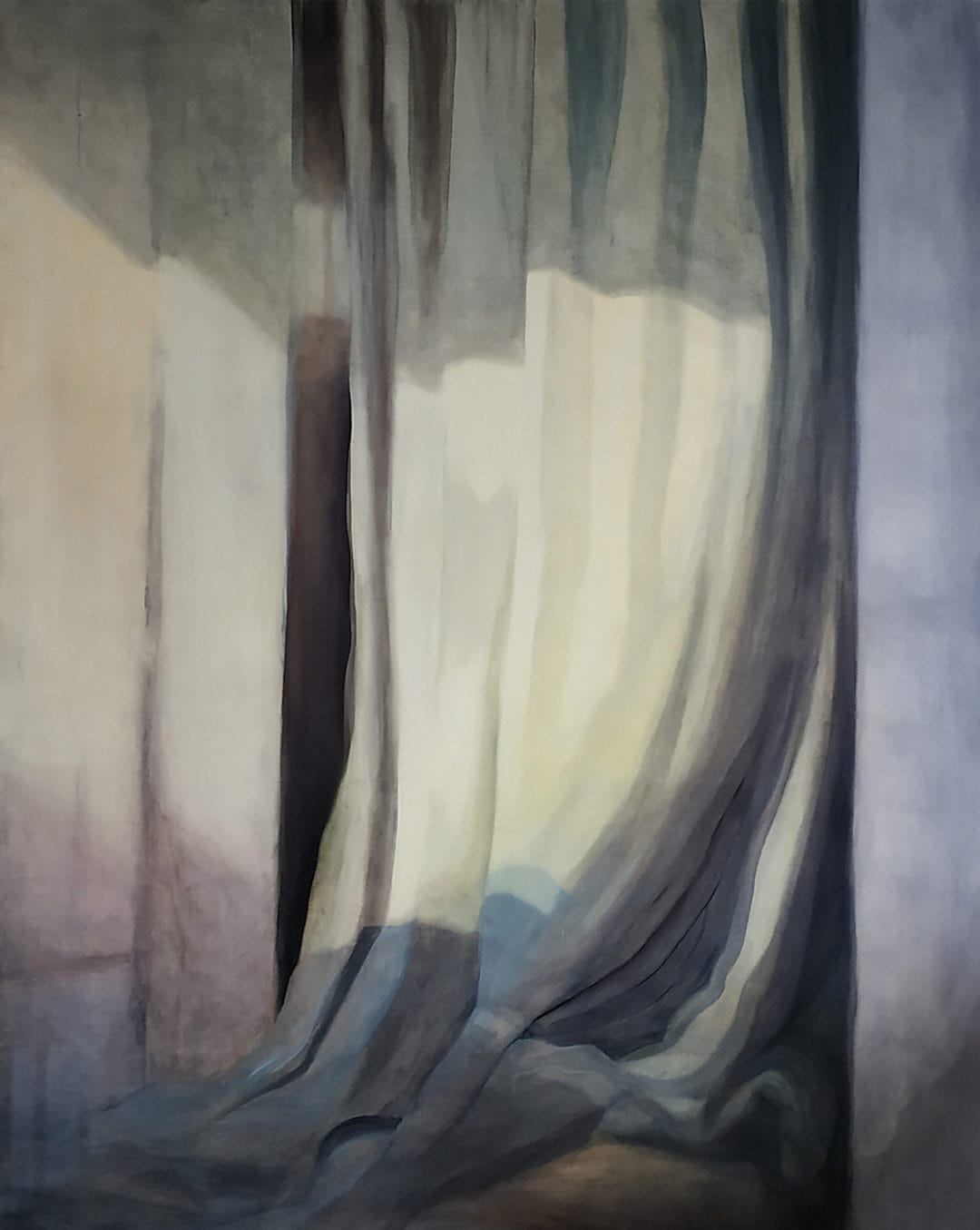 Pascal Mouisset, <em>Embrasser avec délicatesse et sincérité</em>, huile sur toile, 130 x 160 cm, 2018-19.