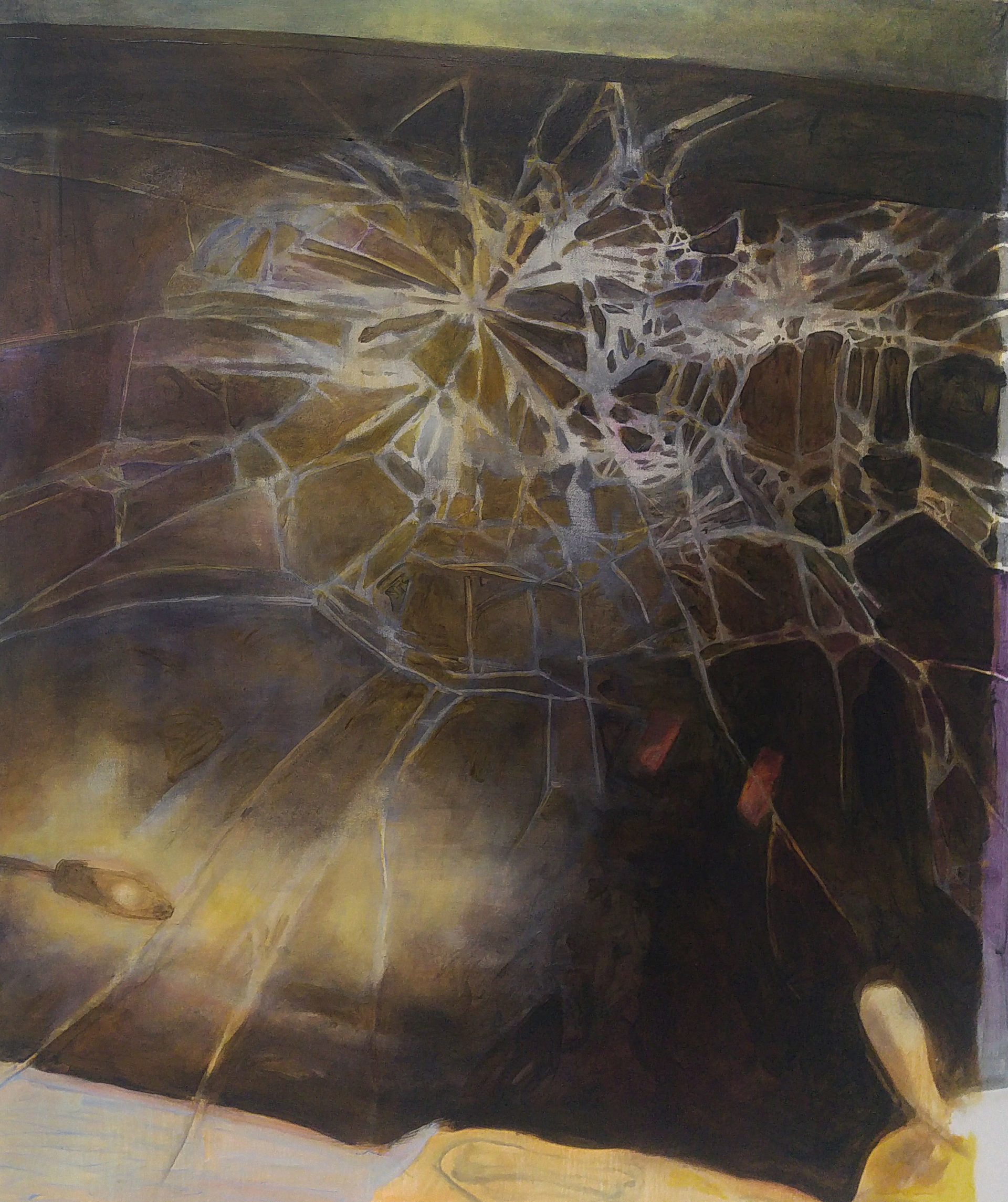 Pascal Mouisset, <em>Aux Eclats</em>, huile sur papier, 110 x 130 cm, 2018-19.