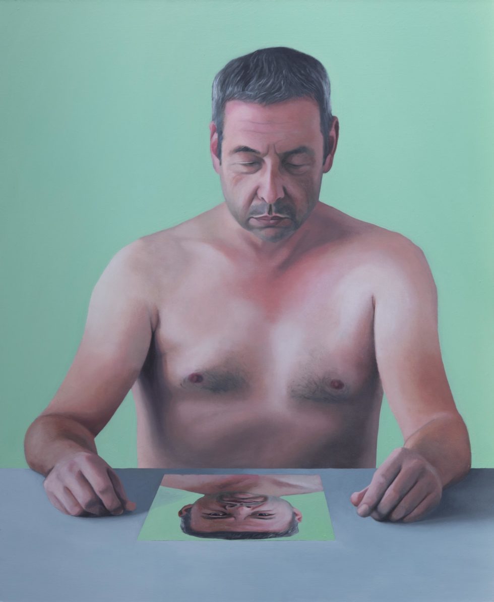Marius Pons de Vincent, Benoît, huile sur bois, 72 x 59 cm, 2019