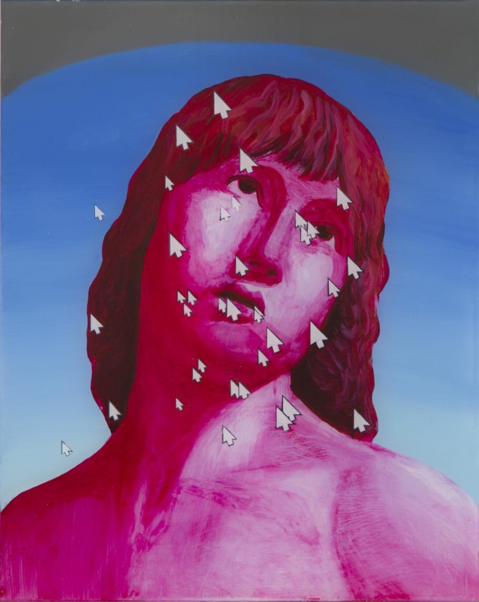 Marius Pons de Vincent, Sans titre, huile sous verre, 30 x 24 cm, 2019