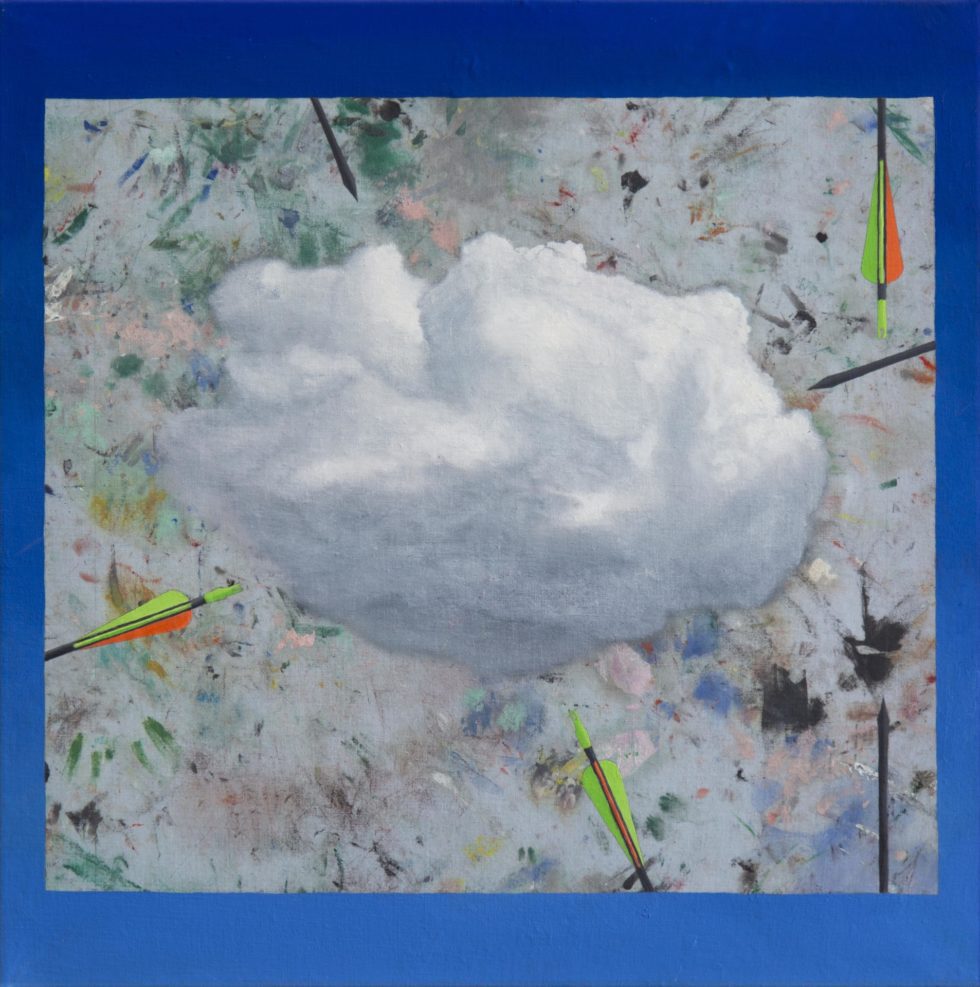 Marius Pons de Vincent, Sans titre, huile sur chiffon, 50 x 50 cm, 2019