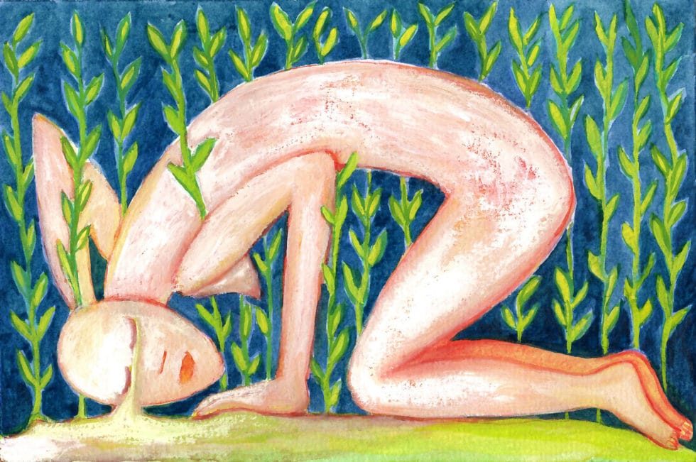 Cecilia Granara, Piangendo con le piante, 2020, 10x15cm, aquarelle sur papier ©