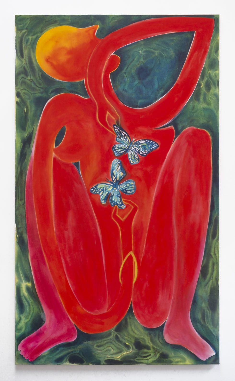 Cecilia Granara, Due Farfalle, 2020, 210x110cm, medias mixte sur toile ©
