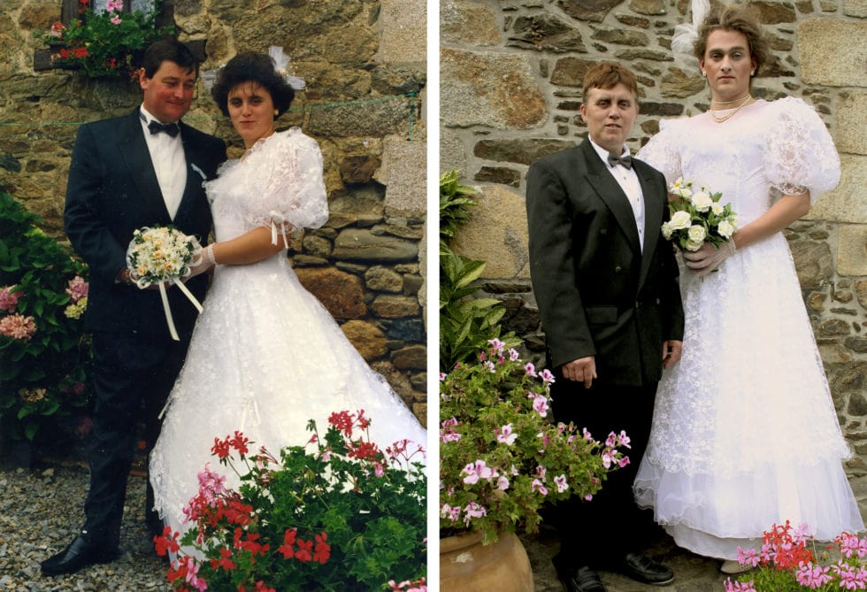 Damien Rouxel, Mariage d'Alain et Laurence Dépagne, photographie, 10*15cm, 22 août 1992, / Mariage, photographie numérique, août 2018 © Damien Rouxel